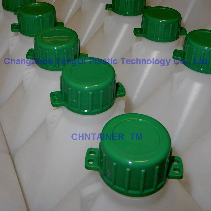 Botella de muestra de aceite de combustible de 1 litro con gorra verde